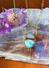 Load image into Gallery viewer, Australian Opal + Larimar Necklace

