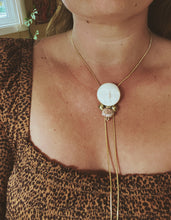 Load image into Gallery viewer, Moon Bolo #002 - Bone + Cantera Opal
