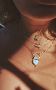 Australian Opal + Larimar Necklace