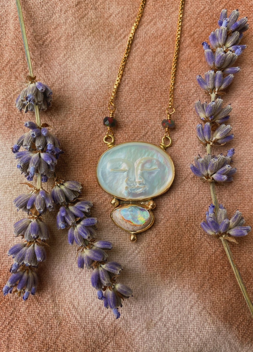 The Moon Maiden Necklace #001 - Cantera Opal