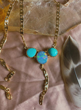 Load image into Gallery viewer, The Bloom Lariat 004 - Australian Opal + Kingman Turquoise
