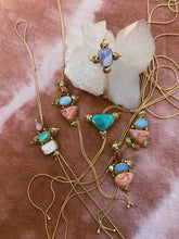 Load image into Gallery viewer, The Bold as Love Lariat - Cantera + Australian Opal + Faceted Sunstone
